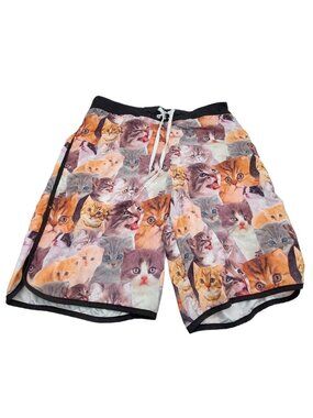 Bioworld Crazy Cats swim trunks Board Shorts Size 2XL